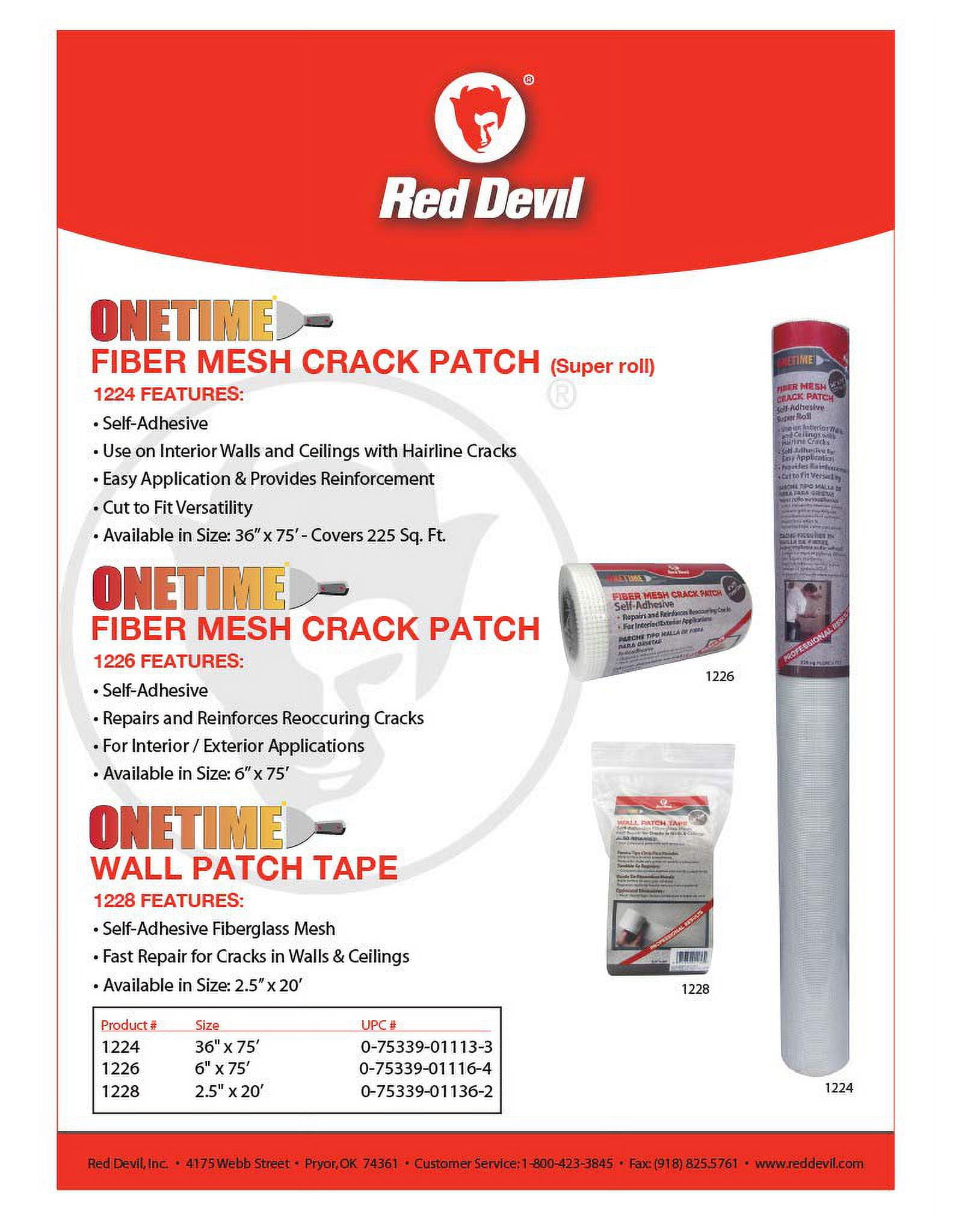 Red Devil 1228 Onetime Wall Patch Tape 2.5" x 20'