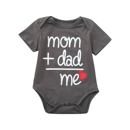 

nsendm Loved Baby Bodysuit Printed Bodysuit Girls Tops Romper Toddler Letter Baby Leotards for Girls Gymnastics 4t Grey 3-6 Months