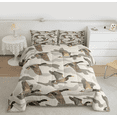 thumbnail image 2 of Manfei Wildlife Duck Camo 3pcs Full Comforter Set - Watercolor Animal Hunting Style, 2 of 8