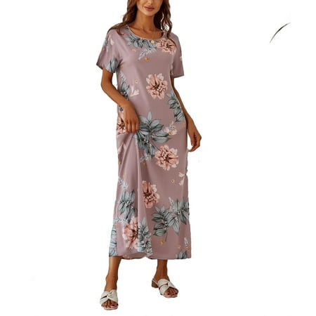 

Elegant Letter Graphic Round Neck Sleepshirts Short Sleeve Multicolor Womens Nightgowns & Sleepshirts (Women s)