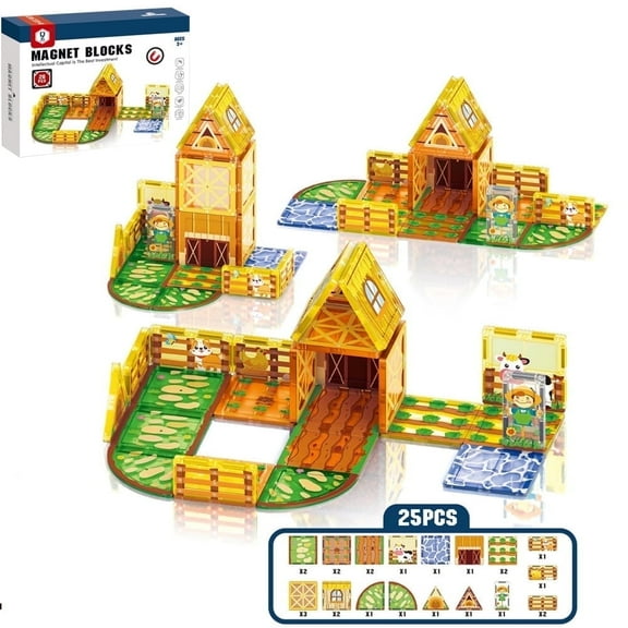 Magnetic Tiles Toddler Toys 1 2 3 Year Old Boys Girls, Magnetic Building Blocks Learning Toys for Toddlers 1-3, Gifts Toys for Boys Girls Ages 1 2 3 4