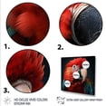 thumbnail image 3 of Designart "Portrait of Scarlet Parrot" Animals Framed Wall Art - Red Parrot Living Room Framed Canvas Art, 3 of 6