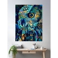 thumbnail image 2 of Forest Bird, Owl, Chouette, Hibou, Little Owl, Oiseau, Lea Roche Paintings Poster Wall Art, Modern Wall Decor, 8x12 UNFRAMED, 2 of 3