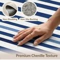 thumbnail image 6 of ODIKA 8'x10' Welcome Striped Door Nautical Beachy Symmetrical Wide Bands Front Washable Area Rug None Non-Shedding, Easy Care, for King Size Bedroom Under Bed, Master Suite, 6 of 7