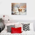 thumbnail image 4 of Nawypu  Christmas Canvas Wall Art, Christmas Framed Wall Art with Deer in Winter Snowy Forest for Christmas Wall Decorations, Christmas Gifts, 4 of 4