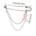 thumbnail image 2 of Cancer Awareness Ribbon Brooch Alloy Pin For Women Support Fight Against Jewelry Ribbon Strength, 2 of 6