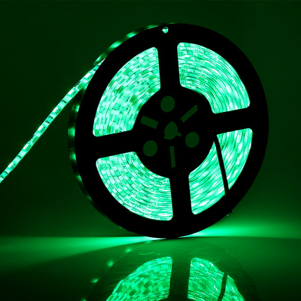 SUPERNIGHT 16.4FT 5M SMD 5050 Waterproof 300LEDs Green LED Flash Strip Light Ribbon Lighting Strip (Green Color) - Walmart.com