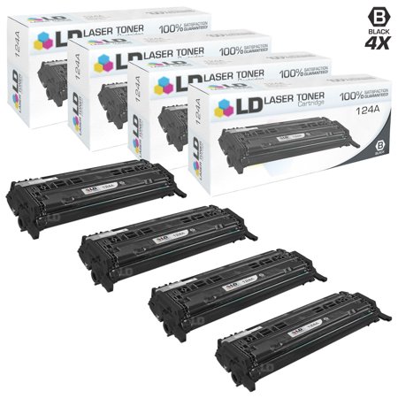 Ld remanufactured toner cartridge replacement for 124a q6000a (black  4-pack)