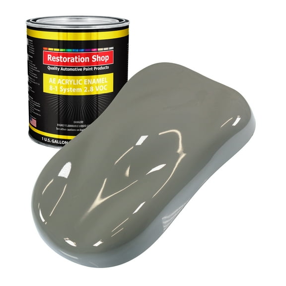 Restoration Shop Dove Gray Acrylic Enamel Auto Paint - Gallon Paint Color Only - Single Stage High Gloss