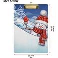 thumbnail image 2 of FMSHPON Christmas Snowman Hello Winter Clipboard Hardboard Wood Nursing Clip Board and Pull for Standard A4 Letter 13x9 inches, 2 of 4