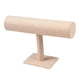 thumbnail image 5 of Organizador de joyas de escritorio con forma de torre de terciopelo para pulseras y brazaletes. Beige, 5 of 7