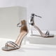 thumbnail image 5 of Zapatos de mujer Sandalias casuales con cremallera en la parte trasera Tacón súper alto Punta cuadrada Tacones de aguja brillantes Wmkox8yii hfjk3973, 5 of 9