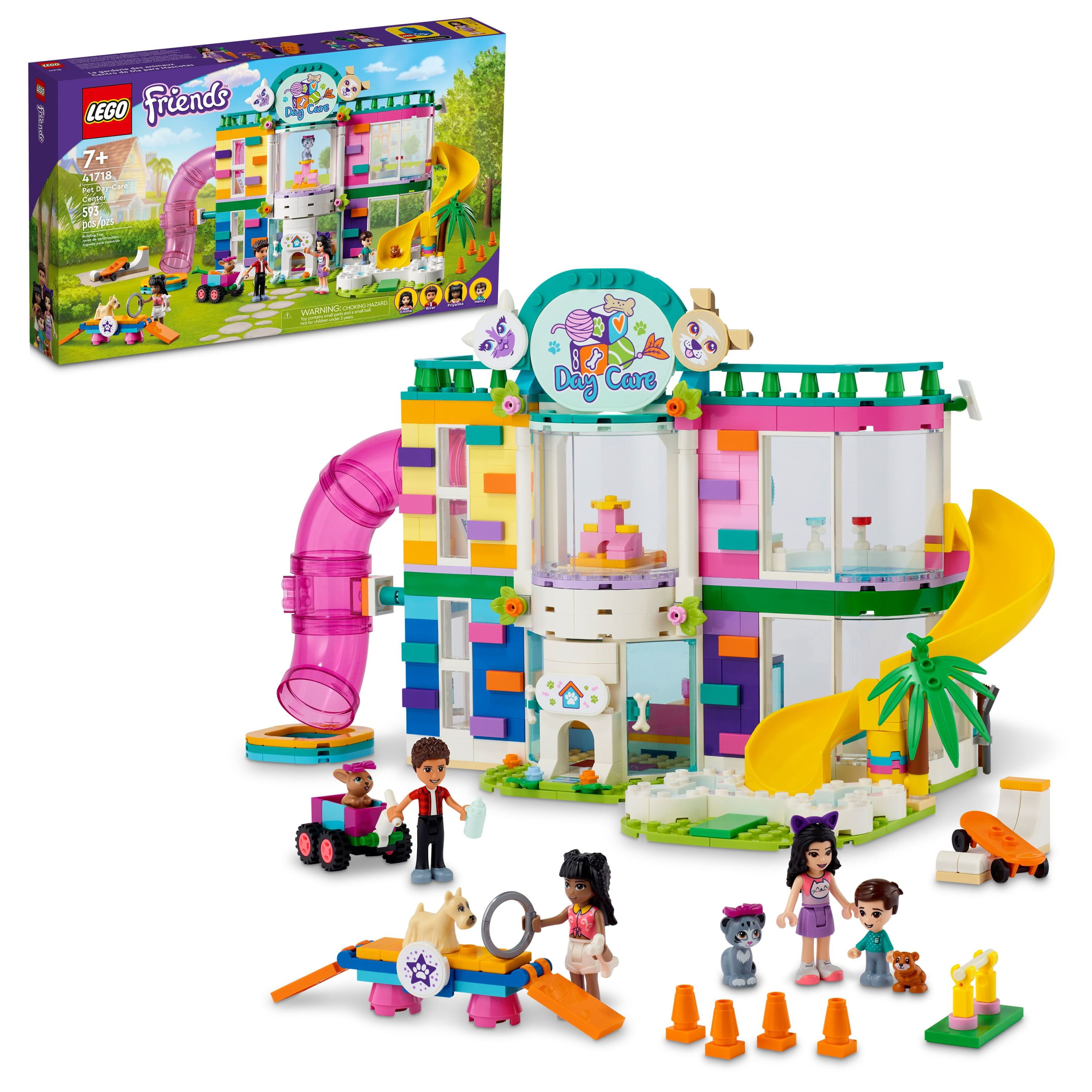 LEGO Friends Pet Day-Care Center 41718 Building Kit; Gift for Kids Aged 7+ Who Love Animal Playsets (593 Pieces)
