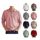 thumbnail image 4 of Top informal para hombre, cuello vuelto, botón frontal, manga larga, transpirable, Top de ajuste informal para hombre para otoño, 4 of 6