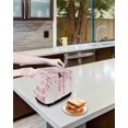 thumbnail image 4 of Pink Ombre Botanical Toaster Cover 2 Slice, Watercolor Pastoral Leaf Farmhouse Dustproof Bread Machine Oven Cover with Storage Pockets, Fits Most Kitchen Toasters Protector, 4 of 5