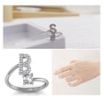 thumbnail image 2 of Copper Capital Letter Open Ring Portable Adjustable Rings Indoor Outdoor Office Shopping Decorative Makeup Jewelry Gift B, 2 of 5