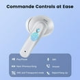 thumbnail image 4 of VEAT00L P91 Wireless Earbuds, Bluetooth Headphones V5.4 Stereo Ear buds with Noise Cancelling Mics, 60H Playback Mini Case with Dual LED Display, IP7 Waterproof in-Ear Earphones for Android iOS, 4 of 8