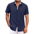 thumbnail image 1 of Hawaiian Shirt For Men, Men's Vintage Button Down Bowling Shirts Short Sleeve Summer Beach Shirt XL, 1 of 4