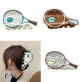 thumbnail image 2 of Creative Tennis Racket Hair Clip NonSlip Grip Sports Theme Hair Accessory For Women Girls Daily Use, 2 of 8