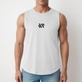 thumbnail image 2 of Caqnni Men's Gym Tank Tops Workout Muscle Tee Sleeveless Fitness Bodybuilding T Shirts Cool Summer Beach Vacation XXXL,White, 2 of 8