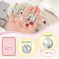 thumbnail image 2 of Uxcell 100 Pcs Crackle Glass Beads for Jewelry Making 10mm Round Beads Silver, 2 of 7