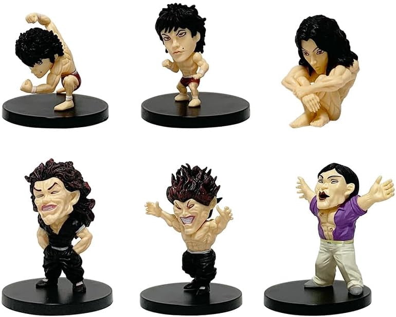 Newly Baki Figure Six Q Version Baki Hanma Anime Figures 5cm/1.9inch~8cm/3.1inch Handmade PVC Anime Game Character Model Statue Gift