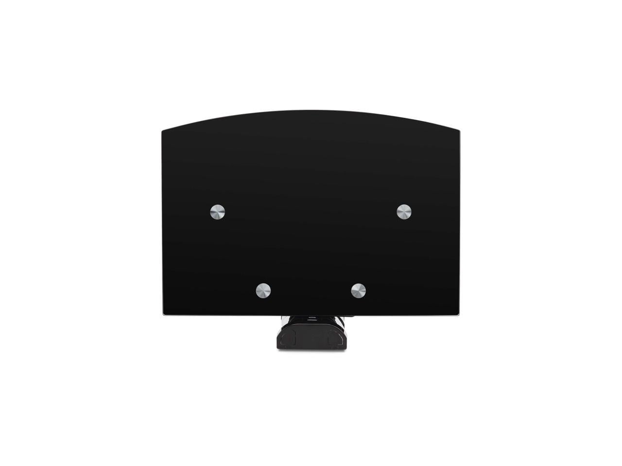 StarTech Dual Floating Wall-Mounted AV Shelves, Adjustable Height Shelf For Under TV, Organize A/V Equipment On Black Tempered Glass Shelves (2B-WALL-MOUNT-SHELF)