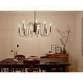 thumbnail image 3 of Kichler Karthe 42" Wide 9-Light Black Traditional Bent Arm Chandelier, 3 of 12