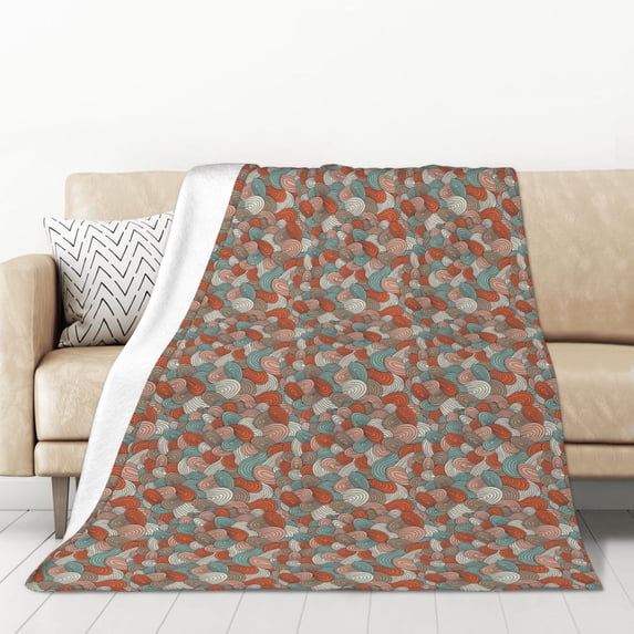 XMXT Throw Blankets, Colorful Abstract Lines Bed Blanket for Bedroom Sofa, 50 x 70 inches Multicolor