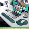 thumbnail image 2 of -in- Mouse Pad with Wrist Rest Set Wrist Support Mouse Pad+Keyboard Gel Wrist Rest+Cup Pad Ergonomic Mouse Pad Relieving Wrist Pain Base Computer Mouse Pad for Home Office Games Galaxy, 2 of 7