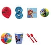 Super Mario Brothers Party Supplies Party Pack For 32 With Blue #8 Balloon