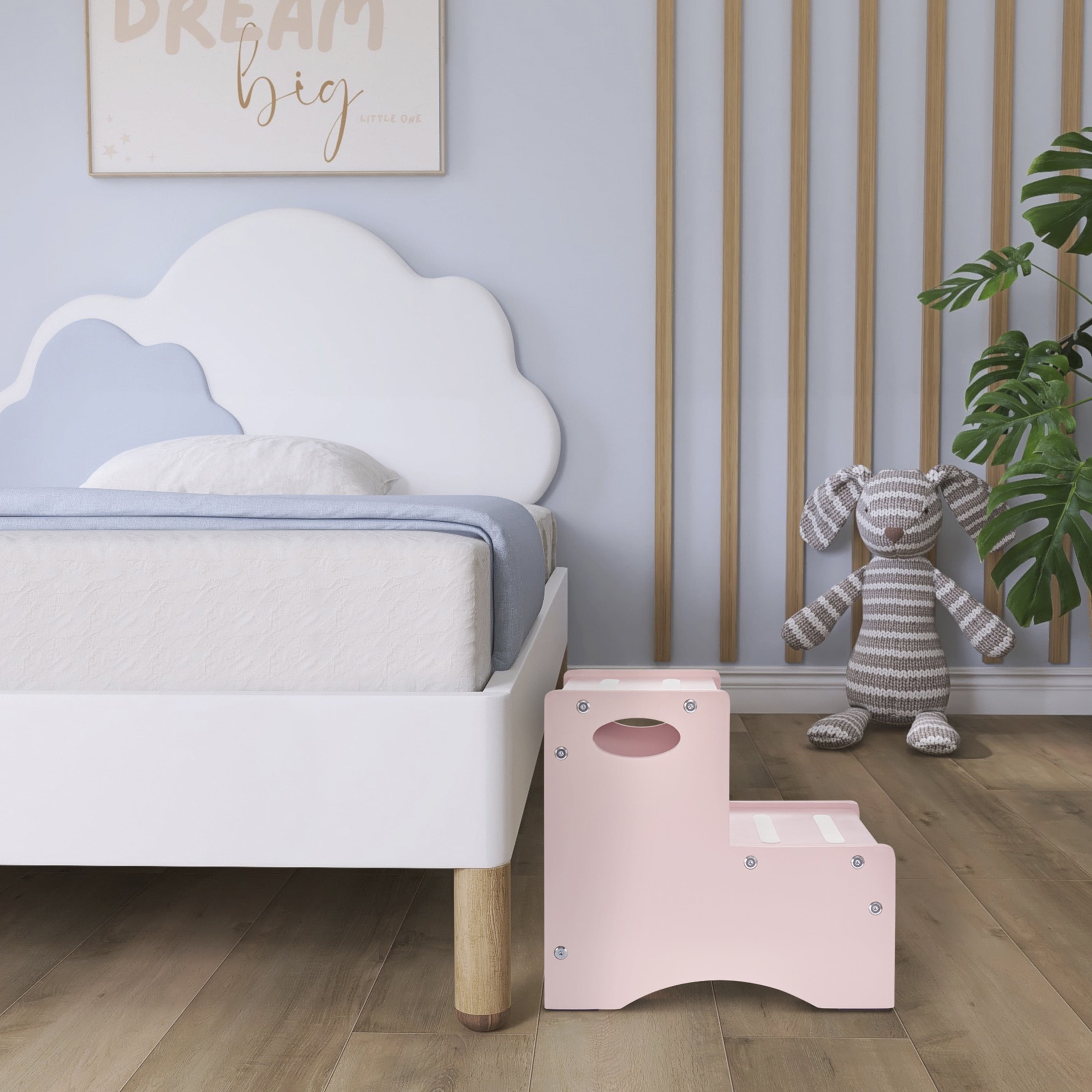Dream On Me Little Steps Step Stool / Anti-slid base / Multipurpose Kids Step Stool / Sturdy & solid stool for kids In Pink