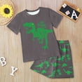 thumbnail image 2 of Hessimy Toddler Boy Short Set - 2 Piece Summer Outfit with T-Shirt and Shorts - Activewear Clothes（Brown,11-12 Years), 2 of 6