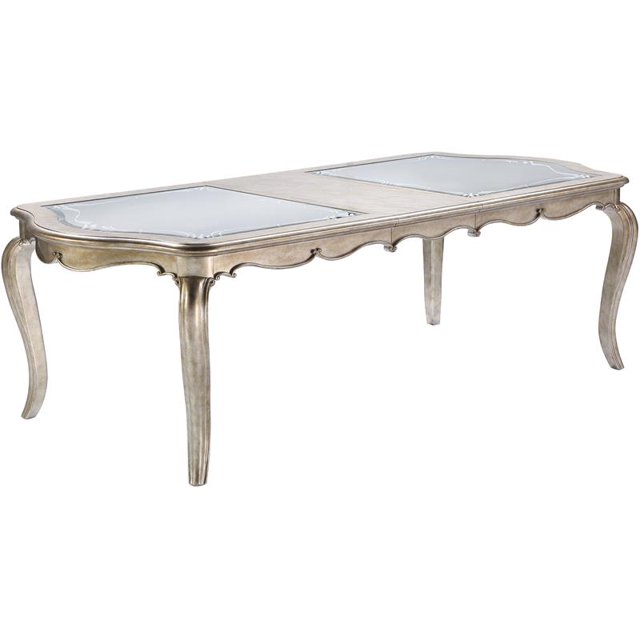 ACME Esteban Table à Manger en Bois avec Rallonge en Champagne Antique Doré
