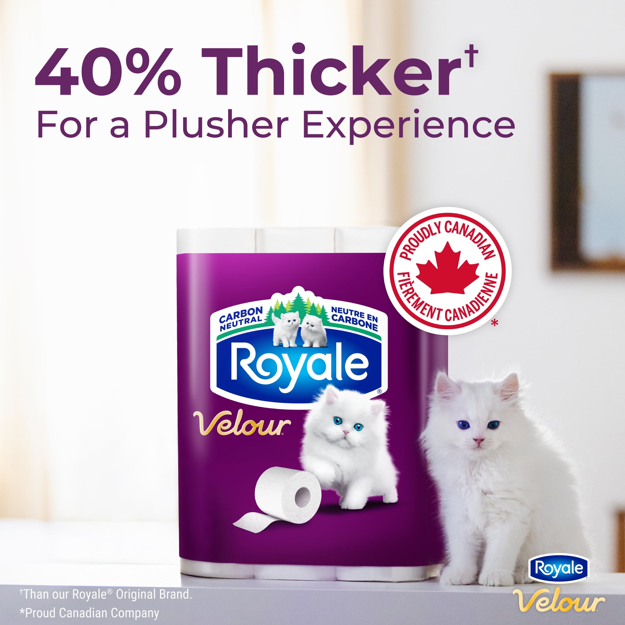 Royale Velour, 2 Ply Toilet Paper, 30 Equal 80 Bathroom Tissue Rolls, 190 Toilet Paper Sheets per Roll