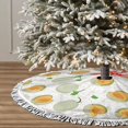 thumbnail image 3 of Christmas Tree Skirt, Cute Sweet Cantaloupe Christmas Tree Decorations Indoor, Tree Skirts Mat With Tassel Trim for Halloween New Year Holiday Christmas Party Decor 30 Inches, 3 of 7