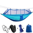 thumbnail image 2 of Soidarity Hamaca para acampar con mosquitera, luz emergente, hamacas de paracaídas portátiles para exteriores, columpio, hamaca para dormir, cosas para carpas No.10 Soidarity OD2660-10, 2 of 6