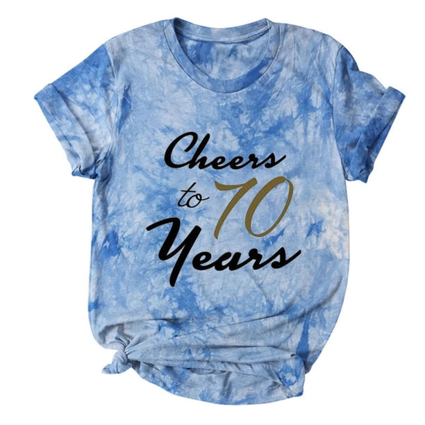 Camiseta de mujer Camisetas Cuello redondo Camiseta de manga corta Estampado de letras Tie-dye Camiseta Tops Blusa Regalo para mujeres Fridja hjk6310