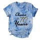 thumbnail image 1 of Camiseta de mujer Camisetas Cuello redondo Camiseta de manga corta Estampado de letras Tie-dye Camiseta Tops Blusa Regalo para mujeres Fridja  hjk6310, 1 of 4