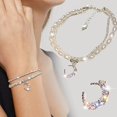 thumbnail image 2 of SUSHANG Pearl Moon Double Layer Bracelet Shimmering Pearl Zircon Moon Pendant Double Bracelets Female Design Sensitive Bracelets Light Jewelry Simple Bracelet Personality Quality High Grade, 2 of 9