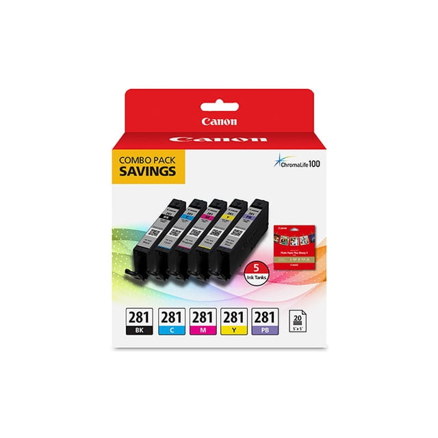 CANON CLI 281 BK CMY PB 5X5 Co Canon 2091C006CANON