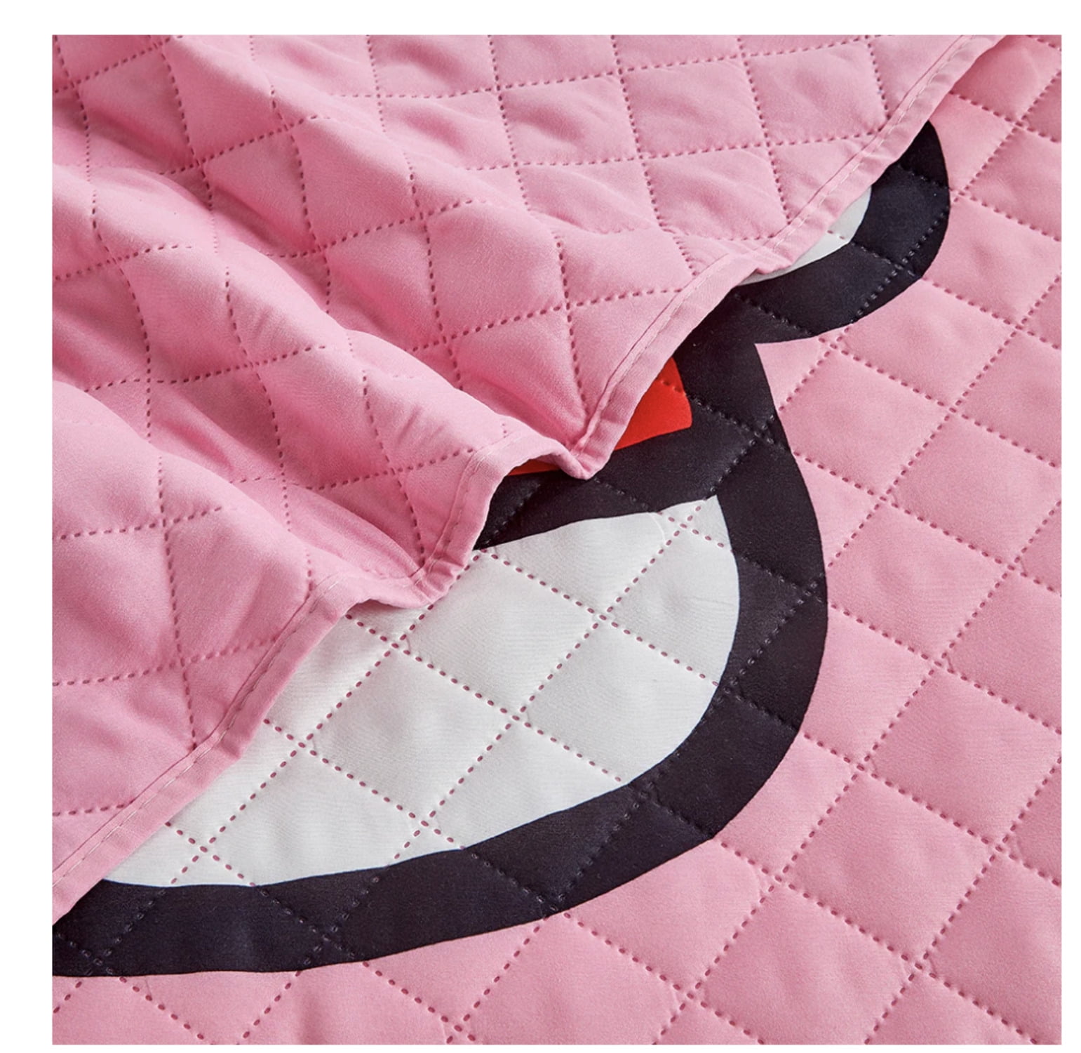 Pink Hello Kitty Polka Dots Twin/Full Quilted Bedspread Only