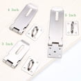 thumbnail image 4 of Pestillo de seguridad para puerta de 3 pulgadas, de acero inoxidable, con tornillos, acabado cepillado, 2 unidades (3 pulgadas), 4 of 5