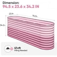thumbnail image 3 of KING BIRD Raised Garden Bed 2.85 ft Tall 6 in 1 Galvanized Planter Garden Box Outdoor for Gardening, Deep Root Vegetables, Flowers 94.5X23.6X34.2 in, Pink, 3 of 10