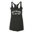 thumbnail image 2 of Wild Bobby Vintage Movie Quote Why Is The Carpet Wet Todd? Women Tri-Blend Racerback Tank Top, Vintage Black, Small, 2 of 6