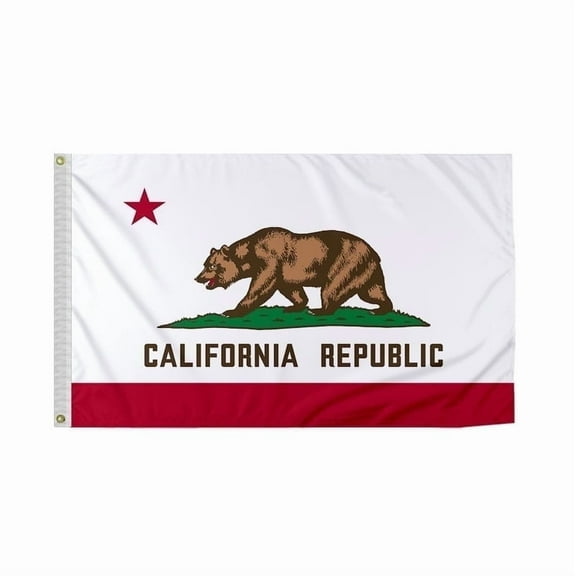 Promopatriot California CA State Flag 3 x 5 ft Outdoor Nylon Bleed Through, Brass Grommets