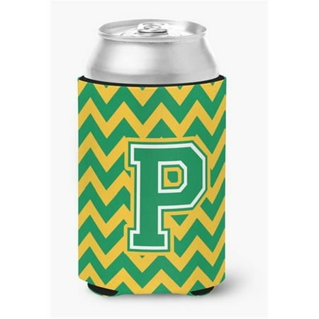 

Letter P Chevron Green & Gold Can or Bottle Hugger