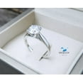 thumbnail image 2 of 1.00 Cts Cubic Zirconia / Sterling Silver 925 Ring / Rhodium plated Nickel-Free / MadDuckJewels RG1719 / Thailand Jewelry, 2 of 4