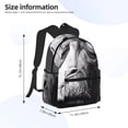 thumbnail image 2 of Vsdgher Monochrome Giraffe Expression Unisex Large Capacity Bookbag, Schoolbag, Casual Daypack for High School, College, Teens, Travel, Work, 2 of 6