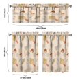 thumbnail image 6 of Mushroom (40) Kitchen Curtain Valance 3 Piece Home Curtains and Valance Set Curtain Sink Window Decor Window Treatment Tier 27.5x36 Length, 6 of 6